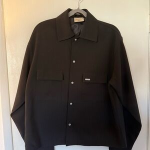 YoungLA Men's Black Shirt Jacket